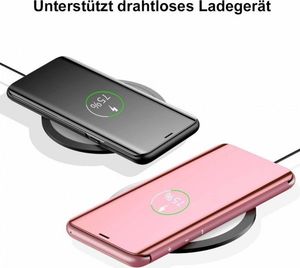 Etui HUAWEI Y5P Clear View Cover z klapką różowe 4