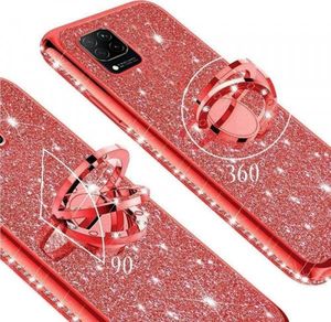 Etui HUAWEI Y5P Diamond Ring Brokat czerwony 4