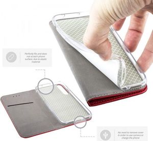 Etui HUAWEI Y5P portfel z klapką Flip Magnet czerwone 5