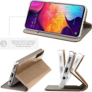 Etui HUAWEI Y5P portfel z klapką Flip Magnet złote 1