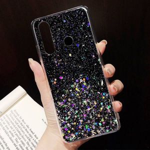 Etui HUAWEI Y6P Brokat Cekiny Glue Glitter Case czarne 6