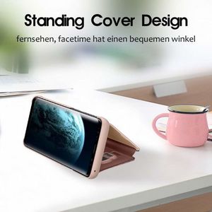 Etui HUAWEI Y6P Clear View Cover z klapką różowe 13