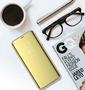 Etui HUAWEI Y6P Clear View Cover z klapką złote 11