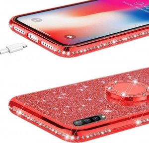 Etui HUAWEI Y6P Diamond Ring Brokat czerwony 2