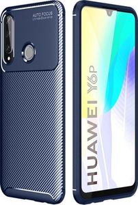 Etui HUAWEI Y6P Pancerne Shockproof Carbon Fiber niebieskie 1