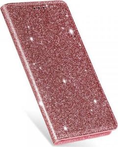 Etui HUAWEI Y6P portfel z klapką Flip Magnet Shine Brokat różowe 5
