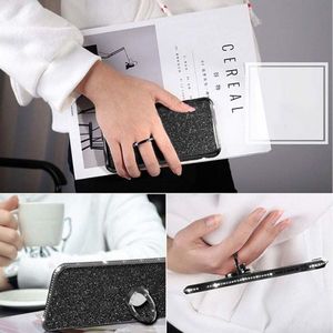 Etui IPHONE 12 Diamond Ring Brokat czarny 5