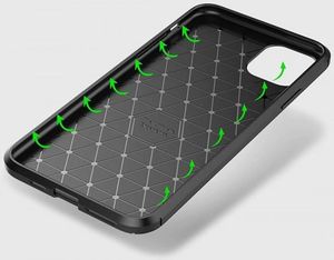 Etui IPHONE 12 PRO Pancerne Shockproof Carbon Fiber niebieskie 4