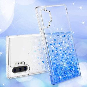 Etui SAMSUNG GALAXY A51 Diamond Liquid Przelewany Brokat niebieskie 7