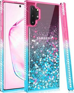 Etui SAMSUNG GALAXY A51 Diamond Liquid Przelewany Brokat różowo-niebieskie 1