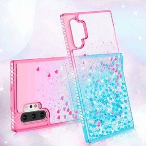 Etui SAMSUNG GALAXY A51 Diamond Liquid Przelewany Brokat różowo-niebieskie 7