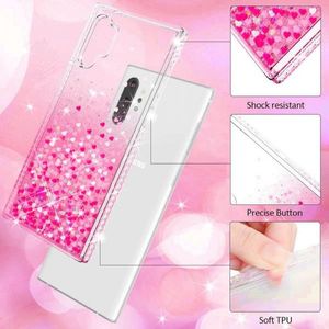 Etui SAMSUNG GALAXY M21 Diamond Liquid Przelewany Brokat różowe 4