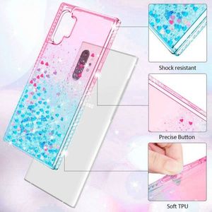 Etui SAMSUNG GALAXY M21 Diamond Liquid Przelewany Brokat różowo-niebieskie 4