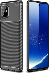 Etui SAMSUNG GALAXY NOTE 10 LITE Pancerne Shockproof Carbon Fiber czarne 1