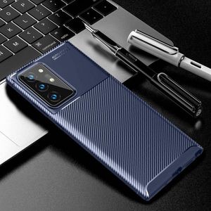 Etui SAMSUNG GALAXY NOTE 20 Pancerne Shockproof Carbon Fiber niebieskie 2