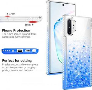 Etui SAMSUNG GALAXY S10 LITE Diamond Liquid Przelewany Brokat niebieskie 5