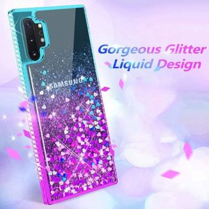 Etui SAMSUNG GALAXY S10 LITE Diamond Liquid Przelewany Brokat niebiesko-fioletowe 2