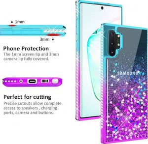 Etui SAMSUNG GALAXY S10 LITE Diamond Liquid Przelewany Brokat niebiesko-fioletowe 5