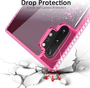 Etui SAMSUNG GALAXY S10 LITE Diamond Liquid Przelewany Brokat różowo-niebieskie 3