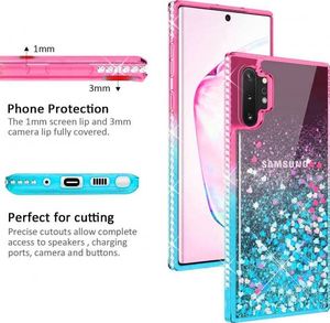 Etui SAMSUNG GALAXY S10 LITE Diamond Liquid Przelewany Brokat różowo-niebieskie 5