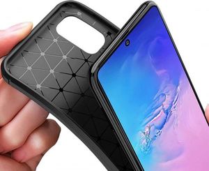 Etui SAMSUNG GALAXY S10 LITE Pancerne Shockproof Carbon Fiber czarne () - 8819200014296 5