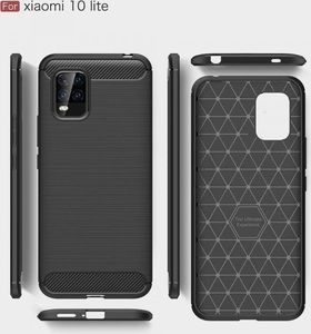 Etui XIAOMI MI 10 LITE Pancerne Carbon czarne 5