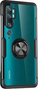 Etui XIAOMI MI NOTE 10 Pancerne Clear Carbon Ring czarne 2