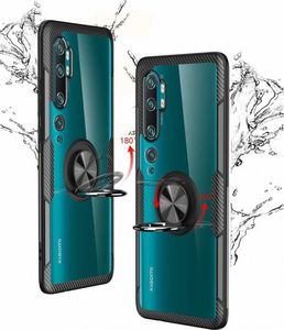 Etui XIAOMI MI NOTE 10 Pancerne Clear Carbon Ring czarne 5