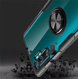 Etui XIAOMI MI NOTE 10 Pancerne Clear Carbon Ring czarne 8