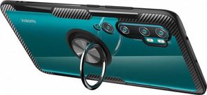 Etui XIAOMI MI NOTE 10 Pancerne Clear Carbon Ring czarne 10