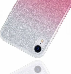 Etui XIAOMI REDMI 9 Brokat Glitter srebrno-różowe 2