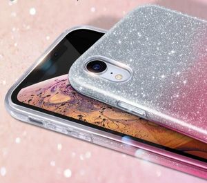 Etui XIAOMI REDMI 9 Brokat Glitter srebrno-różowe 4