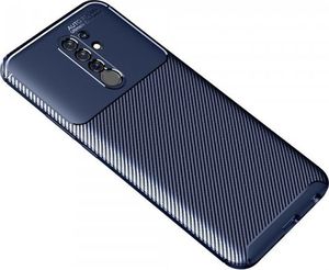 Etui XIAOMI REDMI 9 Pancerne Shockproof Carbon Fiber niebieskie 2