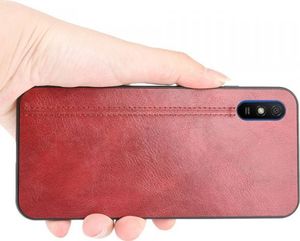 Etui XIAOMI REDMI 9A Slim Case Leather Coated skórzane czerwone 5