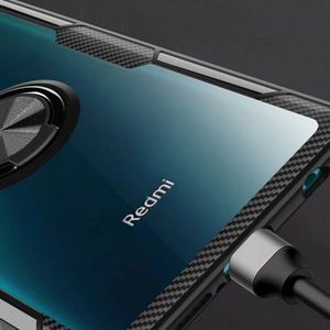 Etui XIAOMI REDMI NOTE 9 Clear Carbon Ring czarne 6