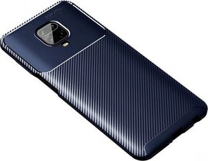 Etui XIAOMI REDMI NOTE 9S Pancerne Shockproof Carbon Fiber niebieskie 1