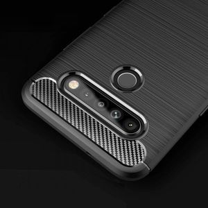 Hurtel Carbon Case elastyczne etui pokrowiec LG K41S czarny 4