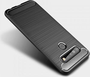 Hurtel Carbon Case elastyczne etui pokrowiec LG K51S czarny 3