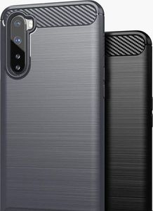 Hurtel Carbon Case elastyczne etui pokrowiec OnePlus Nord czarny 5