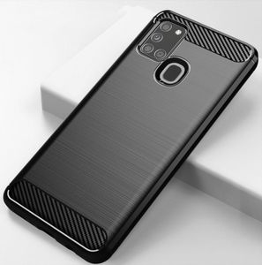 Hurtel Carbon Case elastyczne etui pokrowiec Samsung Galaxy A21S czarny 14