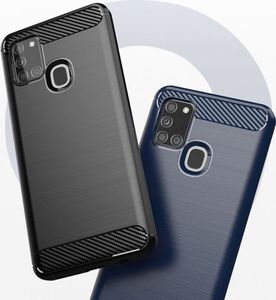 Hurtel Carbon Case elastyczne etui pokrowiec Samsung Galaxy A21S czarny 2