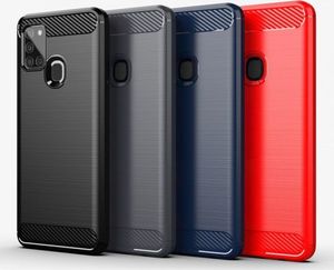 Hurtel Carbon Case elastyczne etui pokrowiec Samsung Galaxy A21S czarny 3