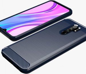 Hurtel Carbon Case elastyczne etui pokrowiec Xiaomi Redmi 9 niebieski 4
