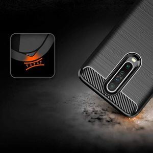 Hurtel Carbon Case elastyczne etui pokrowiec Xiaomi Redmi K30 czarny 2