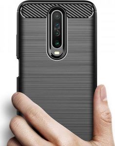 Hurtel Carbon Case elastyczne etui pokrowiec Xiaomi Redmi K30 czarny 6