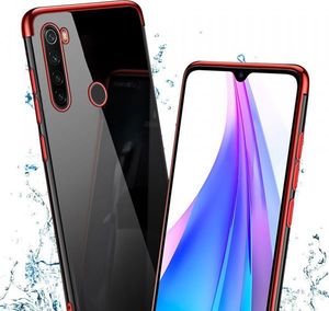 Hurtel Clear Color case żelowy pokrowiec etui z metaliczną ramką Motorola G8 Play czerwony 6