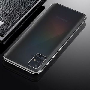 Hurtel Clear Color case żelowy pokrowiec etui z metaliczną ramką Samsung Galaxy A41 czarny 4