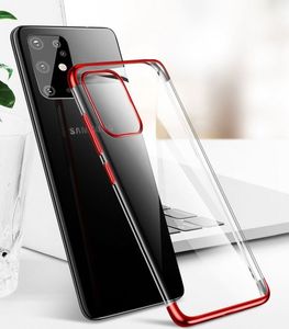 Hurtel Clear Color case żelowy pokrowiec etui z metaliczną ramką Samsung Galaxy A41 niebieski 12