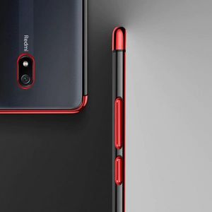 Hurtel Clear Color case żelowy pokrowiec etui z metaliczną ramką Xiaomi Redmi 8A czerwony 3
