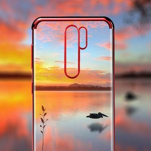 Hurtel Clear Color case żelowy pokrowiec etui z metaliczną ramką Xiaomi Redmi 9 czerwony 4
